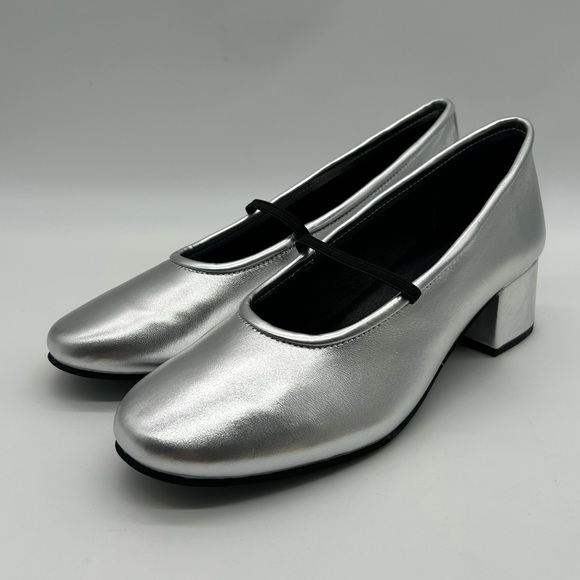 Seychelles Dusk to Dawn Silver Metallic Leather Mary Jane Heels | Size 9 l NWB - Picture 5 of 12
